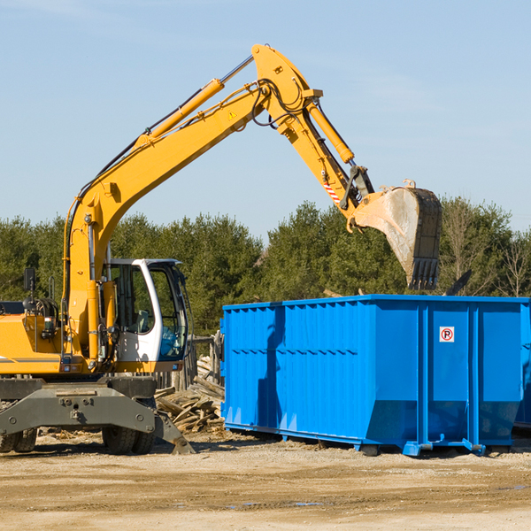 are there any restrictions on where a residential dumpster can be placed in Calhoun County